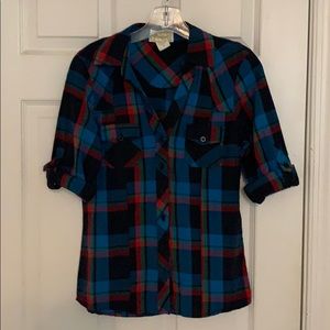 Passport cotton plaid shirt
